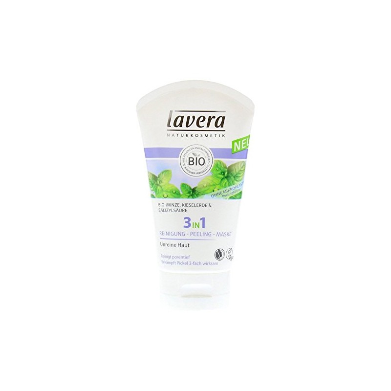 Lavera 3-in-1 Cleaning Exfoliating Mask, Pack of 2 (2 x