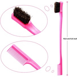 Juego de 5 cepillos de doble cara de control de pelo de doble cara, peine de aseo suave (5 colores)