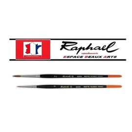 Raphael France Raphael Series 8404 Brush, Kolinsky Red Sand Brush, Set of 2, Size 0, 2