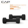 CAP Barbell Neoprene Dumbbell Weights, 2 lb Pair, Black