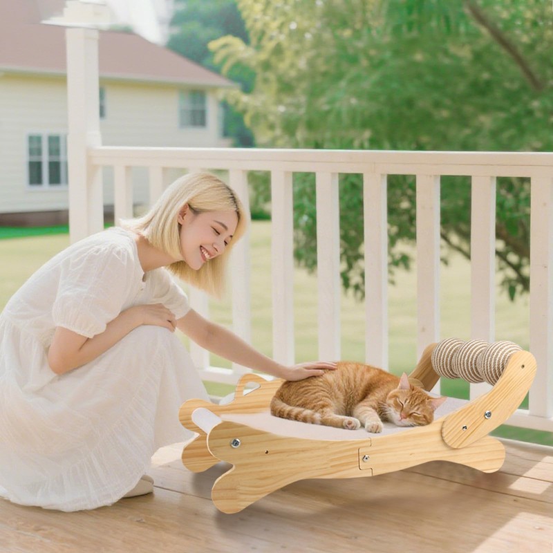 ERGTFVN 3-in-1 Cat Scratcher Bed for Indoor Cats Sisal Scratcher