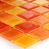 Glass Mosaic Tiles Red Orange Yellow