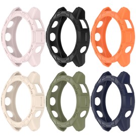 HXFRTYU 6 Pack Case Compatible for Garmin Epix Pro, Scratch-Resistance TPU Military Protection Rugged Cover Bumper (Garmin Epix Pro 42mm)