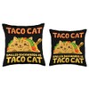 Funny Tacocat Spelled Backward Is Tacocat Mexican Taco cat Throw