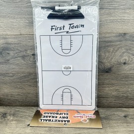 Team Basketball Coach Dry Erase Clipboard First Team White W/ Marker