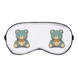 'Blue Teddy Bear Sitting' Sleep/Travel Eye Mask (EY00029977)