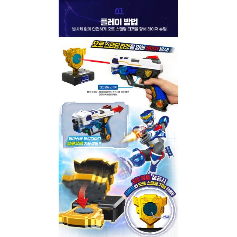SAMG Miniforce Super Cops PATROL MAGNUM Toy Weapon Auto Standing