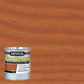 Minwax 61420444 PolyShades - Stain & Polyurethane in 1 Step, quart, Pecan, Gloss