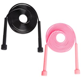 2Pcs Skipping Ropes for Adults, Skipping Rope, Jump Rope Adjustable Length Skipping Ropes, Lightweight Design for Fitness, Durable PVC Cord, Comfortable Foam Grips