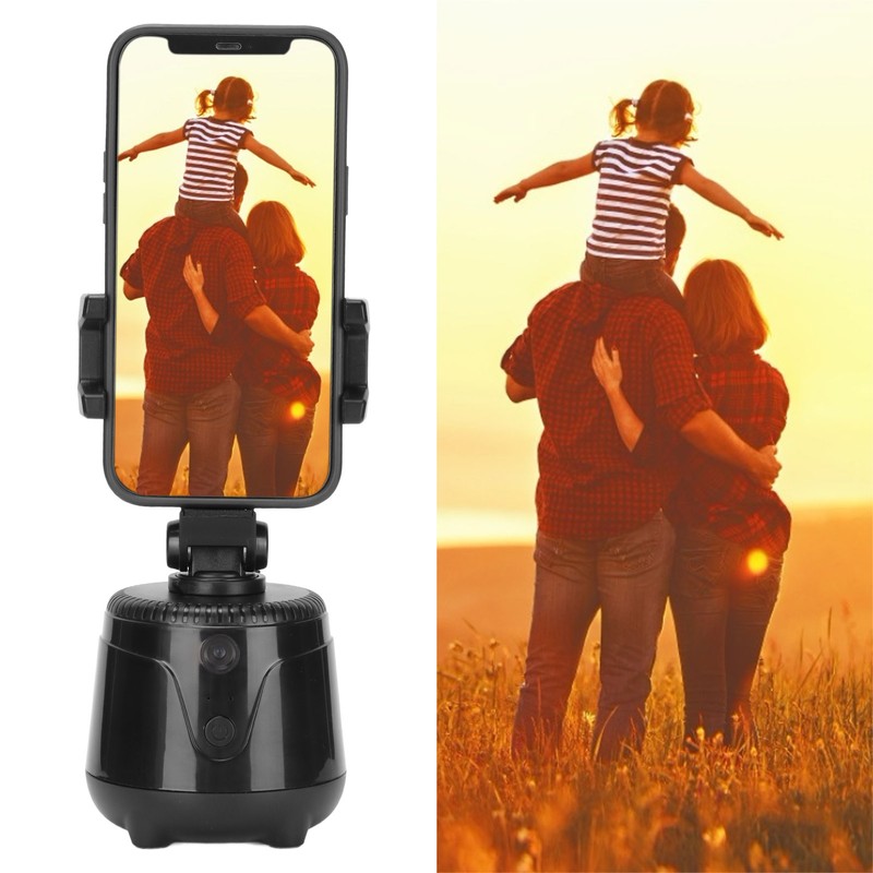 360 Tracking Phone Holder Face Tracking 360 Degrees Rotation AI