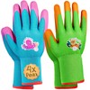 GRÜNTEK Kids' Gardening Gloves XS (Size 6), 4-Pair Set -
