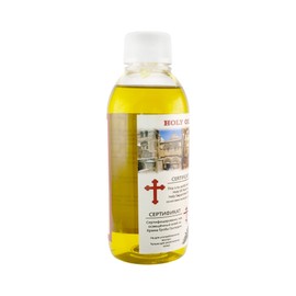 Holy Virgin Olive Oil Bottle from Jerusalem Holy Land for House Blessing Anointing & Prayer Altar Lamp Blessed in Church of The Holy Sepulcher Christian Gift 250 ml / 8.5fl.oz
