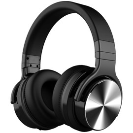 Silensys Active Noise Cancelling Headphones Bluetooth Headphones with Microphone Deep Bass Wireless Headphones Over Ear, Comfortable Fit, 30H Playtime for TV/Computer/Cellphone (Jet Black)