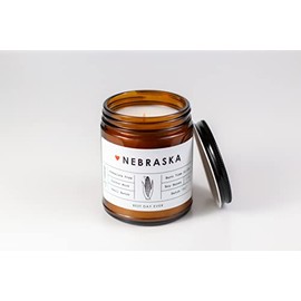 Nebraska State Candle - Rambling Caravan - Soy/Coconut Wax, Cotton Wick, Phthalate Free (7oz) - Fraser Fir