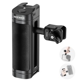 NEEWER Quick Release Side Handle with Bluetooth Remote Shutter Release, Cold Shoe, USB C Charging, Contoured Grip for Phone Cage Compatible with 16 Pro Max 15 Pro Max S24 Ultra, PA005E PRO
