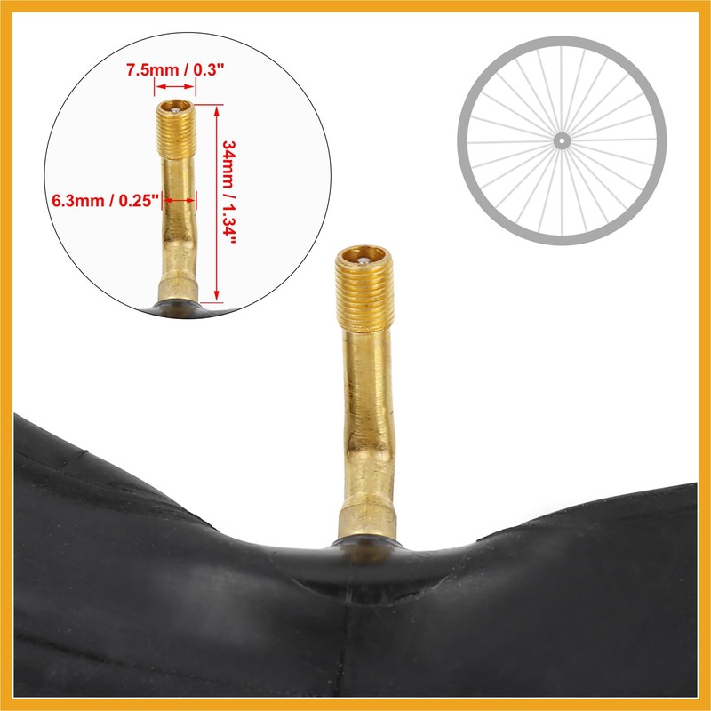Partuto 12 Inch Bike Inner Tube 12x2.125 Bent Bicycle Inner