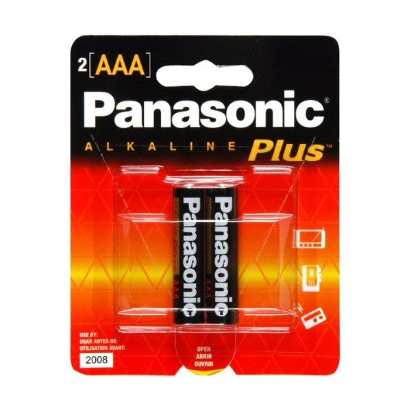 Panasonic 354371 AAA Alkaline Plus Power Batteries - Pack of 2