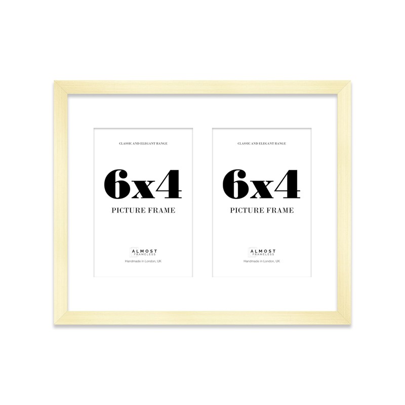10x8 Inch 2 Opening Photo Collage Frame, Display Two 6x4