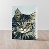 CafePress Elfin Maine Coon Cat By Lori Alexand Folded Greeting