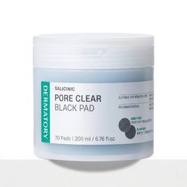Dermatory Salicinic Pore Clear Black 70-Sheet Pads (Single/Refill Set), 1 Set, 70 Sheets / 더마토리 살리시닉 포어 클리어 블랙 70매 패드 (단품/리필세트), 1세트, 70매입