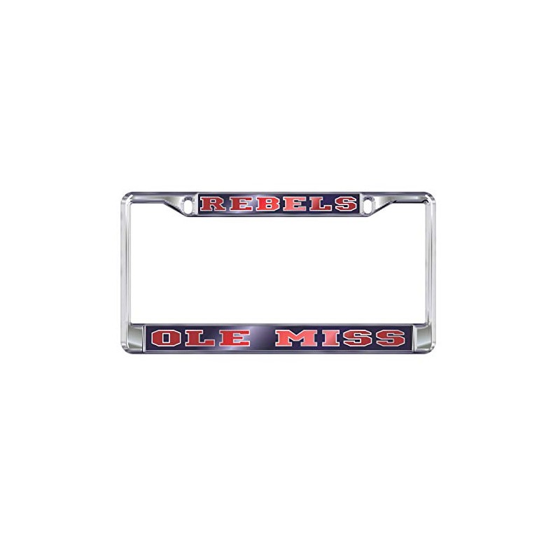 OLE Miss Rebels Mirrored Chrome License Plate Frame