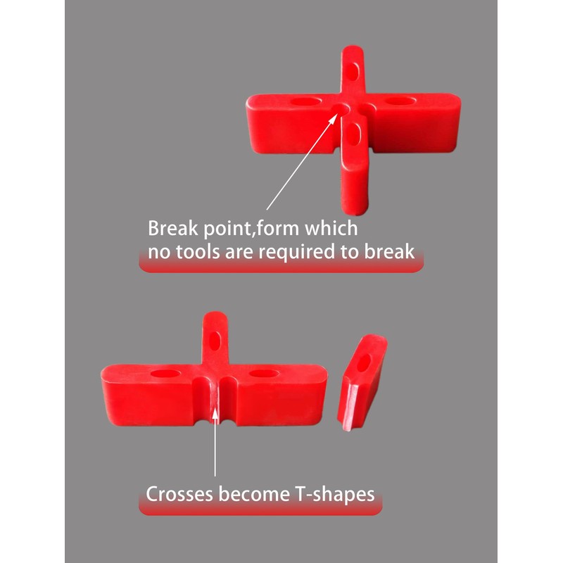 1/4 inch Width 5/8 inch Height Red Leveling Spacer Leveling