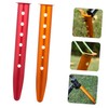 KOMBIUDA 4pcs U-Shaped Aluminium Alloy Tent Pegs Camping Stakes for