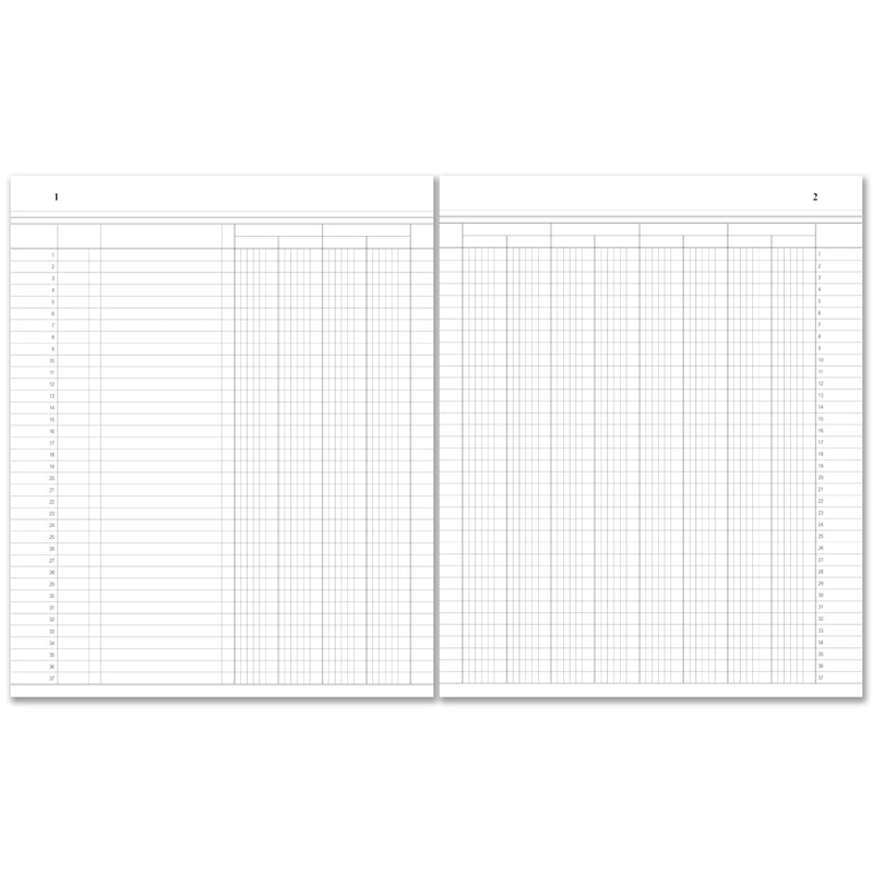 BookFactory 12 Column Ledger Book/Account Book/Accounting Notebook Twelve Columns Columnar