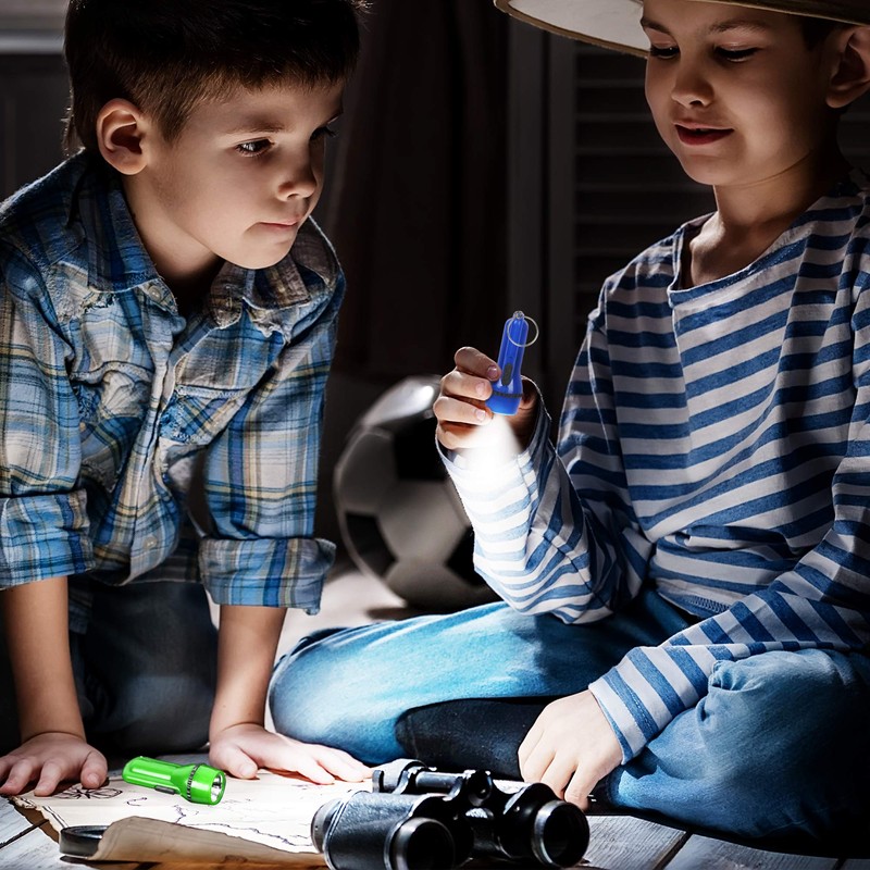 THE TWIDDLERS - 24 Mini Torch/Flashlight Keychains - Assorted Colours