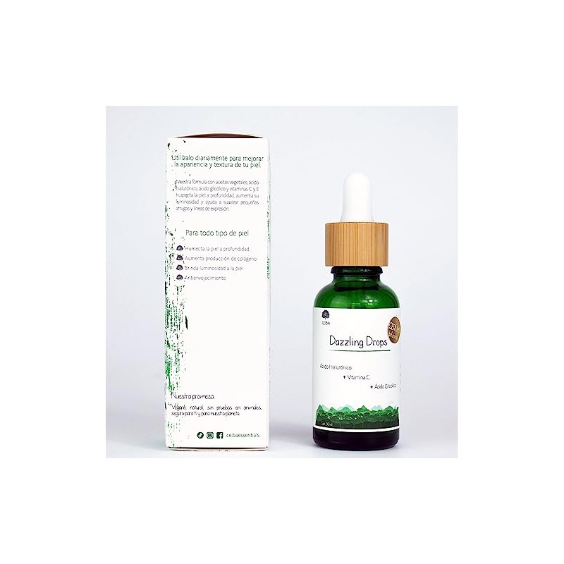 CEIBA Dazzling Drops Serum Facial Vitamina C y Ácido Glicólico