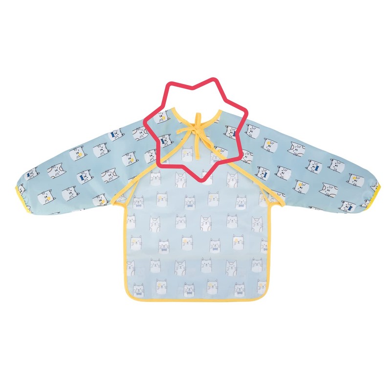 Badabulle Long Sleeve Bib Blue