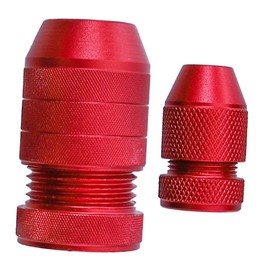 LALAFINA 2pcs Adjustable Drill Bit Collar Aluminum Drill Stopper for Precise Depth Control for Woodworking and DIY Projects Durable and Easy to Use