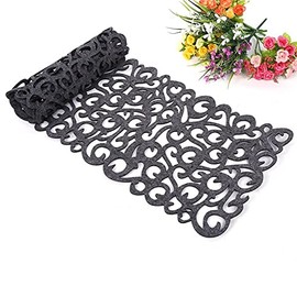 Rectangle Felt Table Runner 7 Colors Table Mats for Home Kitchen Decoration-40 X 11inch, Gray