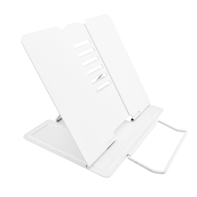 MEAOR Metal Book Stand Folding Reading Stand Anti-Slip Adjustable Desktop