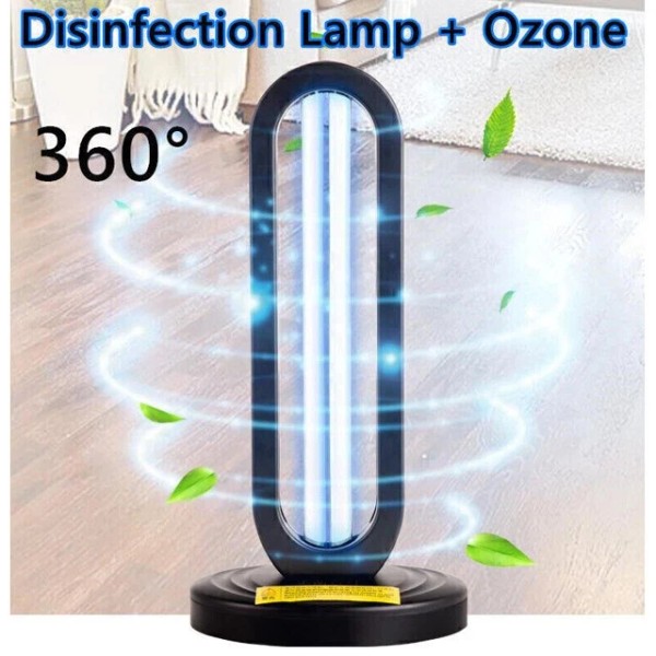 Unbranded Lamp Home Ultraviolet Sterilization Germicidal Light Ozone Disinfection Black