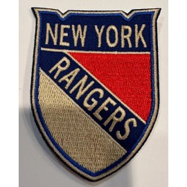 NEW YORK RANGERS VINTAGE STYLE EMBROIDERED IRON ON PATCH  3”x 2.5” BEAUTIFUL!