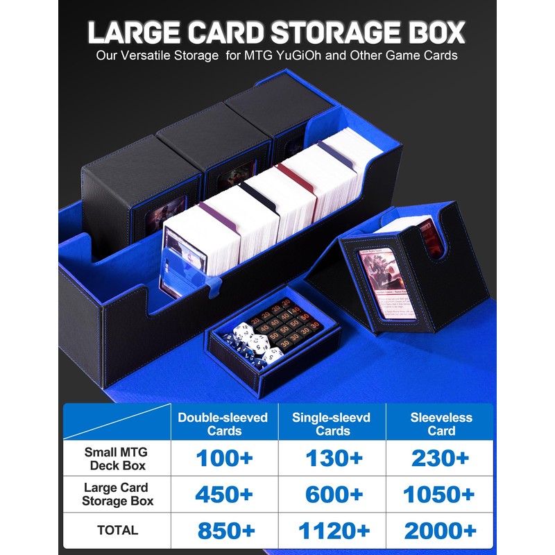ZLCA MTG Deck Storage Box 5 in 1, Deck Case