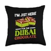Dubai Chocolate Throw Pillow