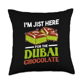 Dubai Chocolate Throw Pillow