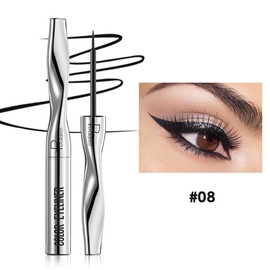 FOMIX Color Eyeliner Long Lasting Ultra Fine Point Smear Resistant Glitter Liquid Eyeliner Waterproof 1.5g-08#