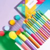 Brochas De Maquillaje Docolor , Juego De 15 Piezas Color
