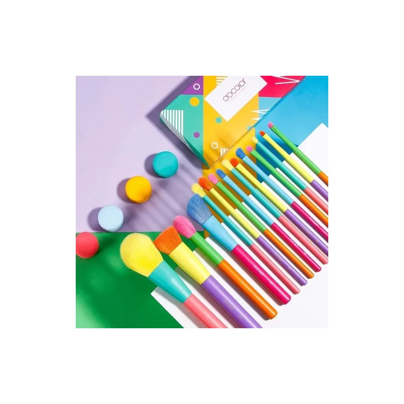 Brochas De Maquillaje Docolor , Juego De 15 Piezas Color