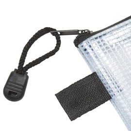 eco-eco Long 95% Recycled Super Strong Bag, Waterproof Mesh Tuff Bag, Reinforced Black Zip Closure Pencil Case 33x12.7cm, 13x8 inch eco123