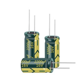 PENGLIN 10pcs Electrolytic Capacitors Aluminum Electrolytic Capacitors 16V 2200UF 105℃ 10X20mm High Frequency Low Resistance Long Life (16V 2200μF)