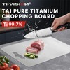 GR1 Pure Titanium Cutting Board for Kitchen Ultra-Durable, Lightweight, Dishwasher