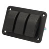 3 Gang Rocker Switch Panel IP65 Waterproof DC12‑24V Blue Light