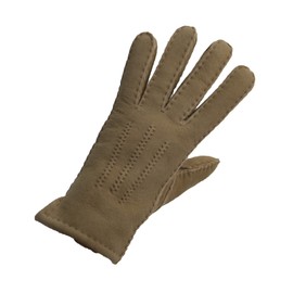 Genuine Lambskin Winter Gloves colour natural beige - warm lining (100% Merino Sheepskin) size S