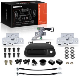 A-Premium 32-PC Tailgate Rebuild Kit Compatible with Ford F-150 F150 1997-2003, F-250 F-350 Super duty 1999-2007, Tailgate Handle Bezel Latch Cable Bushing Bracket Clips Bolts