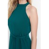 TRENDYOL Women's Midi Ruffle Hem Regular Dress, emerald green