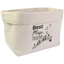 Large 'Best Music Teacher' Canvas Organiser/Storage Bag (OR00032343)